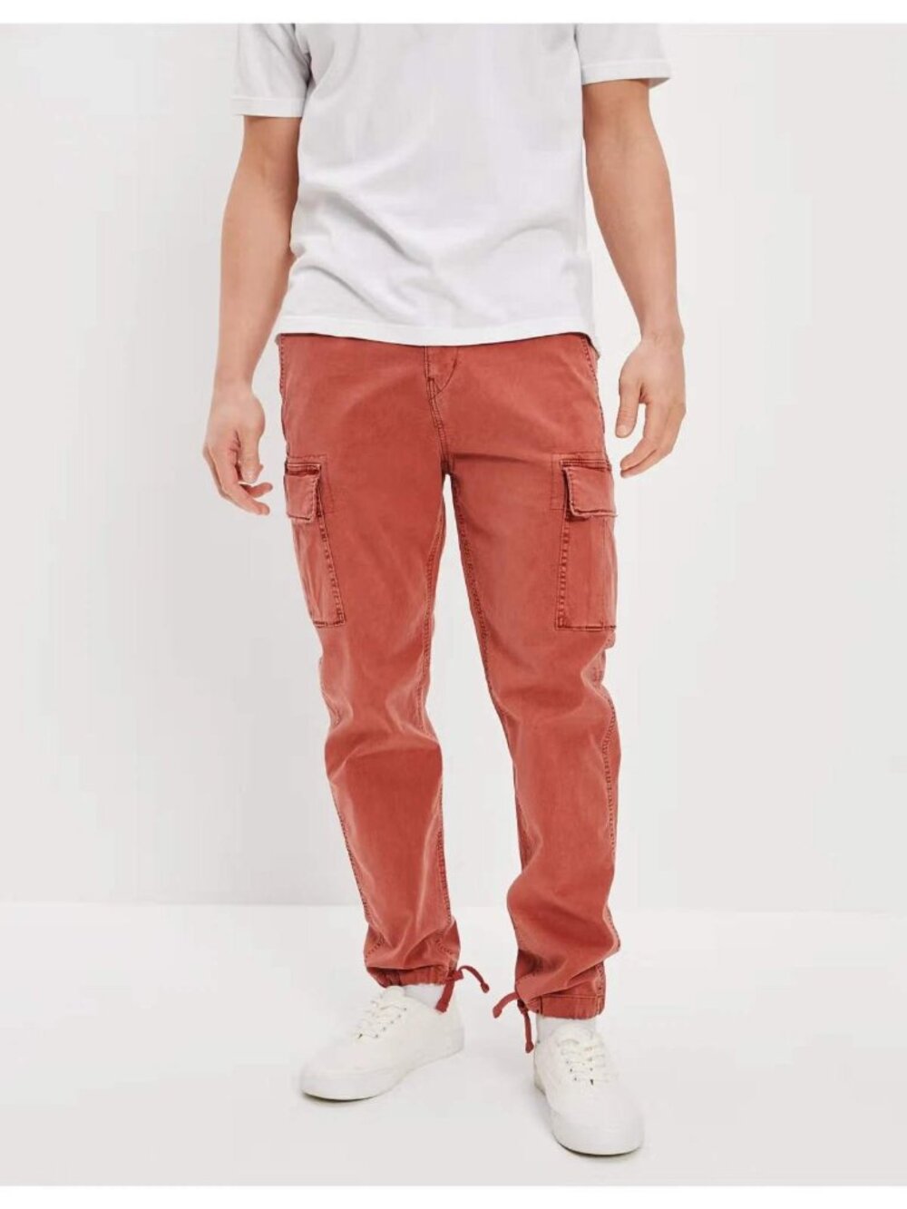 NWT American Eagle Men's Flex Slim Lived-in Cargo Pants Sz 36x32 Red
